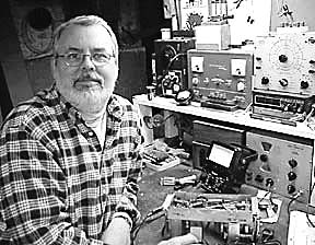 Chuck at his repair bench.